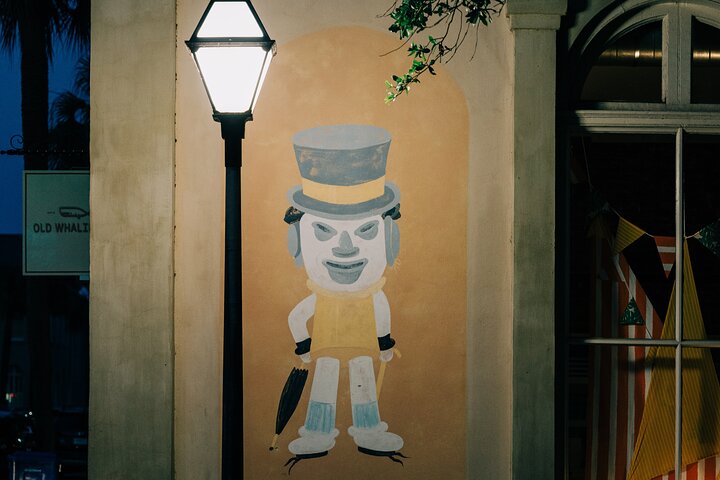 Eine Pferdekutsche fährt in der Dämmerung durch die historischen Straßen von Charleston und bietet eine gruselige Tour, Foto 8 | wizardtrip