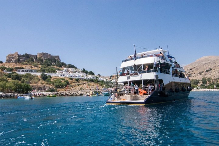 Naturskjønn båttur til Lindos landsby på Rhodos, Hellas, med badestopp, foto 7 | wizardtrip