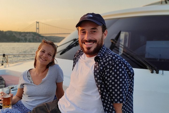 Luxury yacht cruise on Istanbul's Bosphorus at sunset, offering city views and refreshments, photo 32 | wizardtrip
