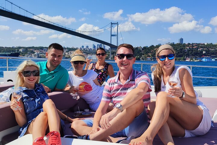 Luxury yacht cruise on Istanbul's Bosphorus, offering views of palaces and bridges, photo 7 | wizardtrip