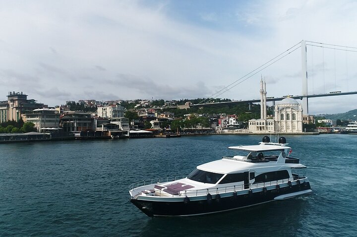 Luxury yacht cruise on Istanbul's Bosphorus, offering views of palaces and bridges, photo 12 | wizardtrip