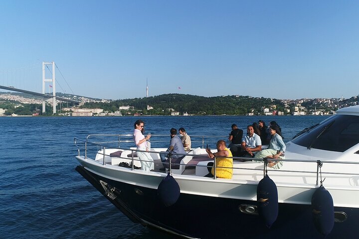 Luxury yacht cruise on Istanbul's Bosphorus, offering views of palaces and bridges, photo 14 | wizardtrip
