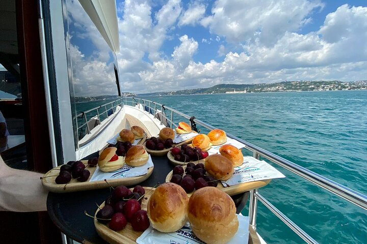 Luxury yacht cruise on Istanbul's Bosphorus, offering views of palaces and bridges, photo 21 | wizardtrip