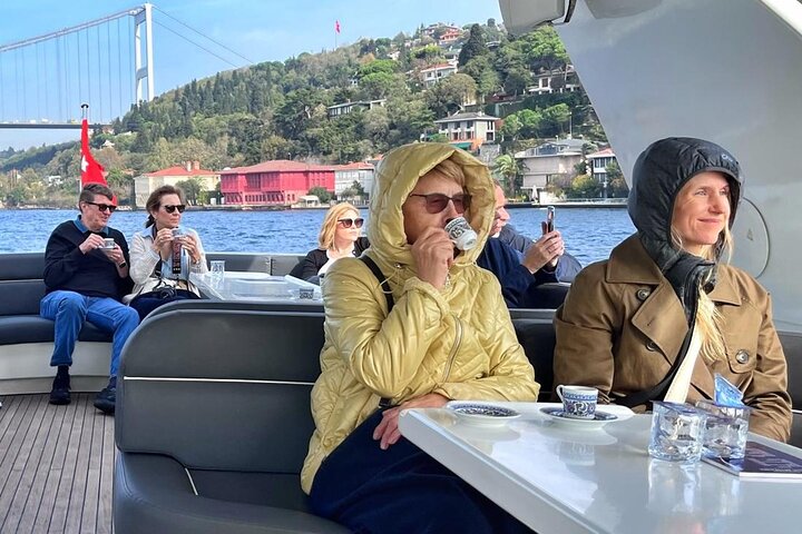 Luxury yacht cruise on Istanbul's Bosphorus, offering views of palaces and bridges, photo 30 | wizardtrip