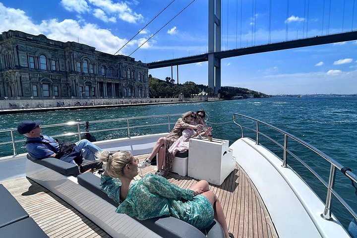 Luxury yacht cruise on Istanbul's Bosphorus, offering views of palaces and bridges, photo 35 | wizardtrip
