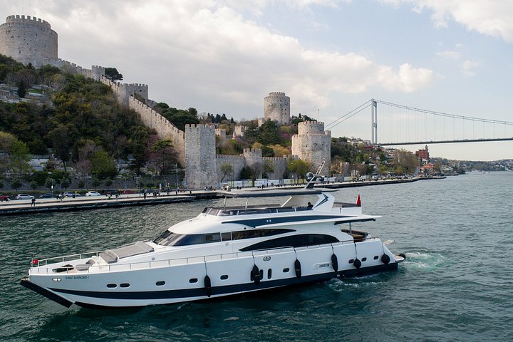 Luxury yacht cruise on Istanbul's Bosphorus, offering views of palaces and bridges, photo 47 | wizardtrip