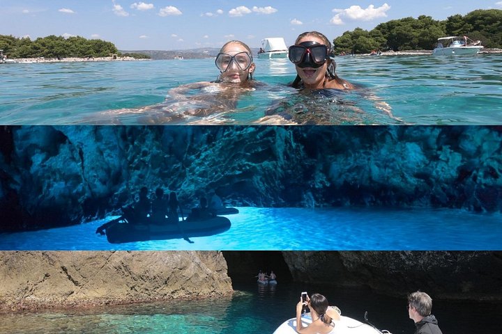 Speedboot-Tour von Split zur Blauen Grotte, Hvar und umliegenden Inseln, die atemberaubende Adriaküste und Aktivitäten zeigt, Foto 31 | wizardtrip