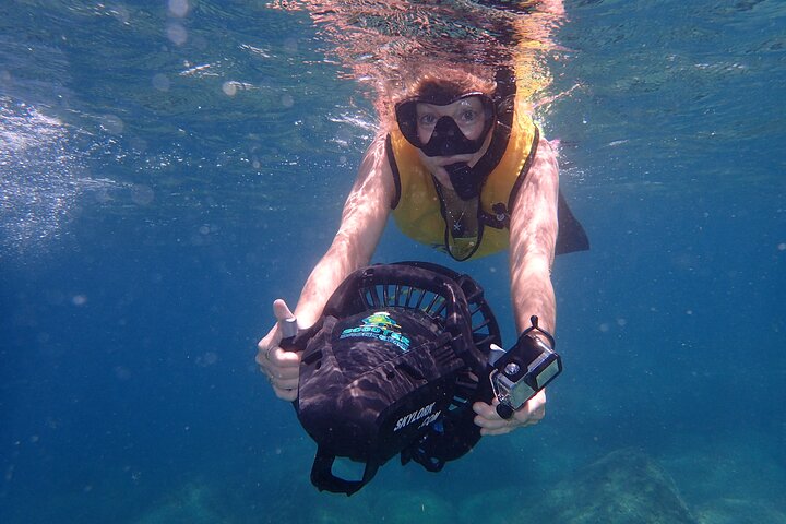 Sea scooter snorkeling adventure in Antigua, exploring coral reefs and marine life, photo 16 | wizardtrip