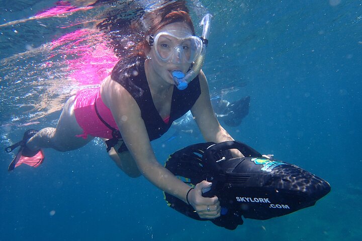 Sea scooter snorkeling adventure in Antigua, exploring coral reefs and marine life, photo 17 | wizardtrip
