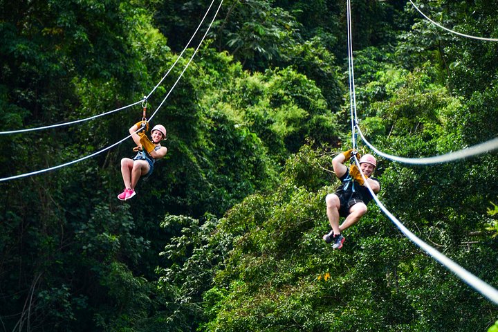 Oplev spændingen ved at svæve side om side gennem de frodige tropiske skove i Punta Cana, foto 3 | wizardtrip