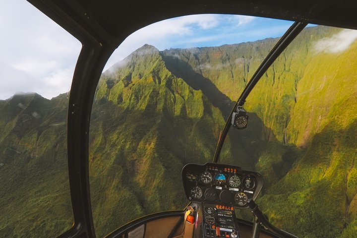 Passeio privado de helicóptero sem portas sobre as deslumbrantes cascatas, cânions e costas de Kauaʻi, foto 9 | wizardtrip