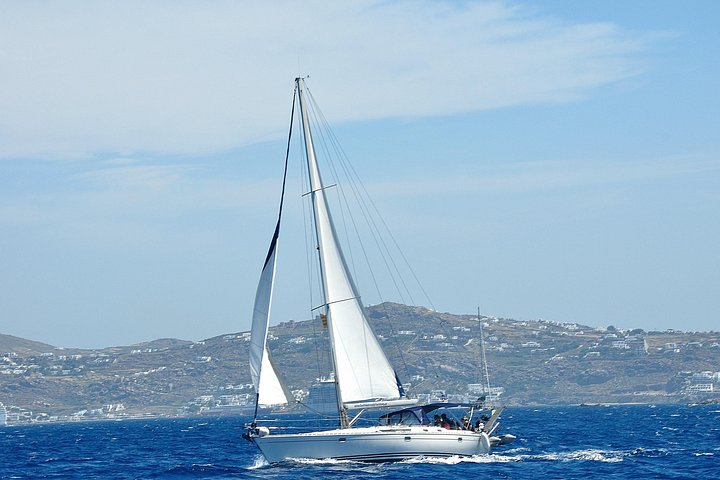 Seiltur med seilbåt fra Mykonos til Rhenia og Delos, med svømming, snorkling og historiske turer, foto 21 | wizardtrip