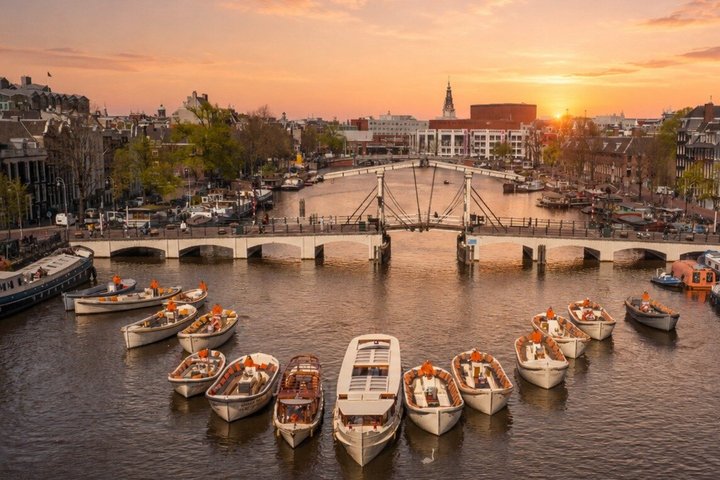 Kvällskryssning på Amsterdams kanaler med upplysta broar och landmärken, foto 6 | wizardtrip