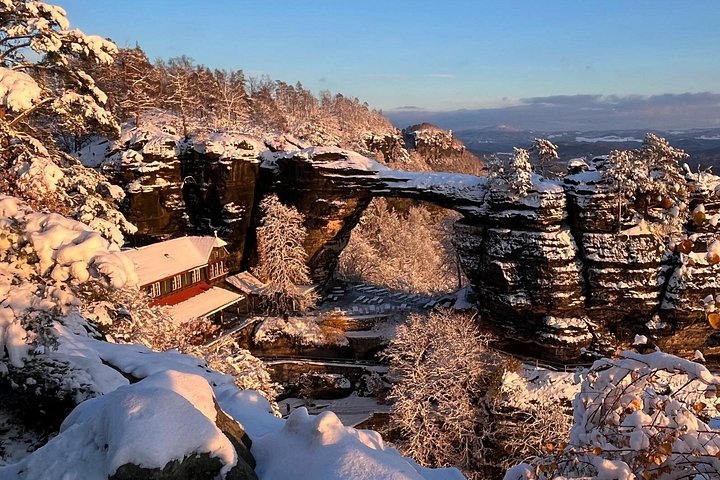 Tagesausflug zum Nationalpark Böhmische und Sächsische Schweiz von Prag, mit Naturlandschaften und Brücken, Foto 40 | wizardtrip