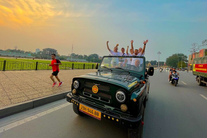 Experience Hanoi's vibrant culture and cuisine from a vintage army jeep, exploring streets and tasting local food, photo 6 | wizardtrip