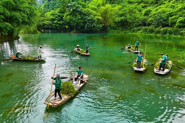 Scenic boat ride through limestone karsts and rice paddies in Ninh Binh, Vietnam, photo 16 | wizardtrip