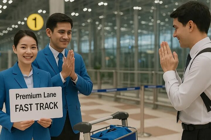 Priority Fast Track Entry am Flughafen Bangkok mit Guide | wizardtrip